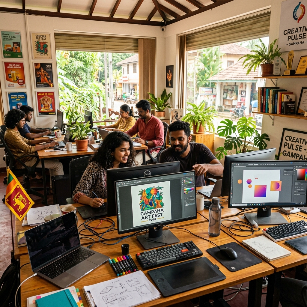Sri Lankan Creative Team collaborating at Dissanayake Art House